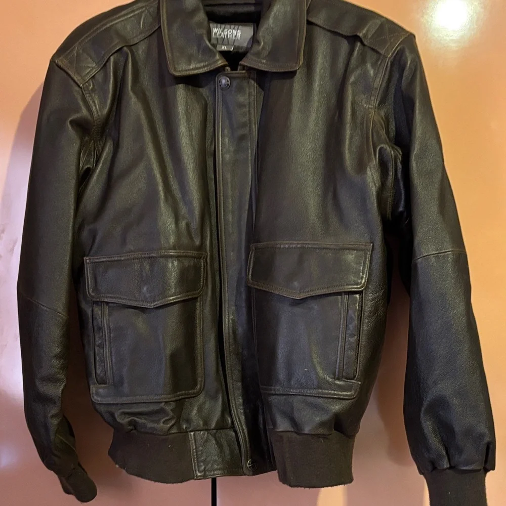 Wilson’s Vintage Classic Brown Leather Bomber - Picture 1 of 16
